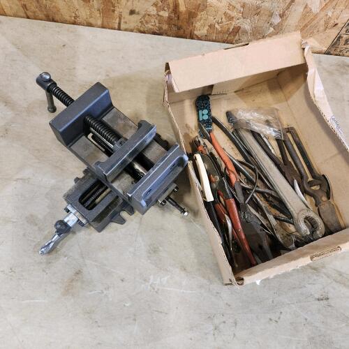 Broken Machinist's vice & tools