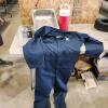 Stainless sink, passage door knob, sz 38 coveralls, water jug