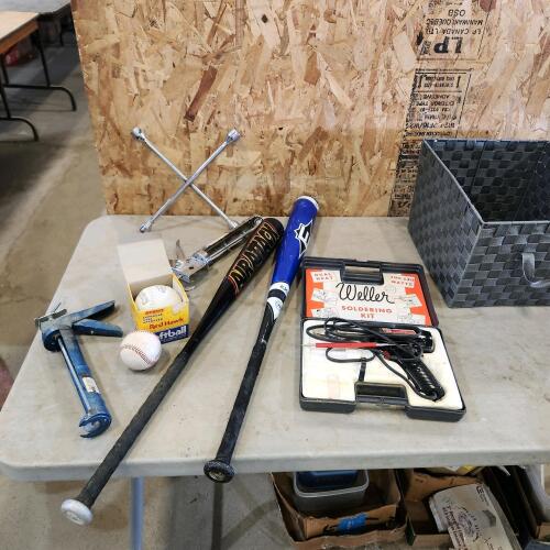Alum bats & various tools