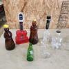 Empty whiskey bottles, etc.