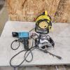 Makita drill, router, ext cord on reel