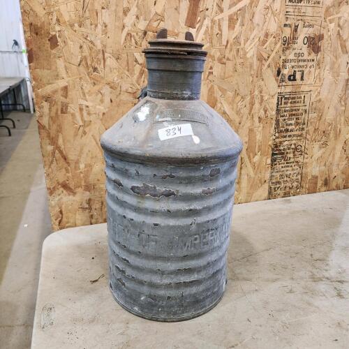 Vintage 5 Gal imperial metal oil can