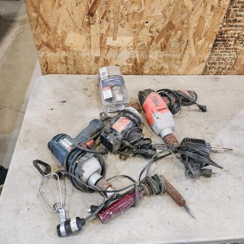 Locking door knob, older drills & soldering irons