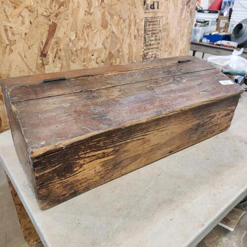 Vintage wooden box 32"L 11"W 10"H