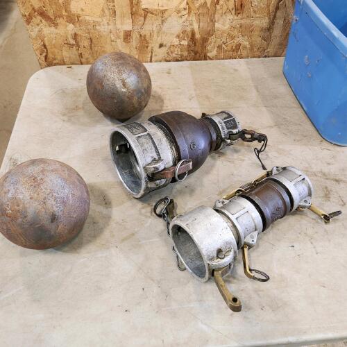 2"-4", 3"-2" Quick connects, 6" balls