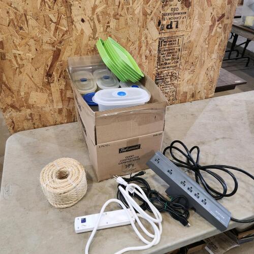 Power bars, containers, rope