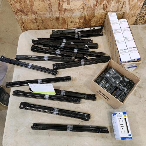 Drawer slides, outlets w USB, breakers