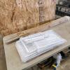 Unused curtain rods & shelving