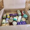Assorted tins