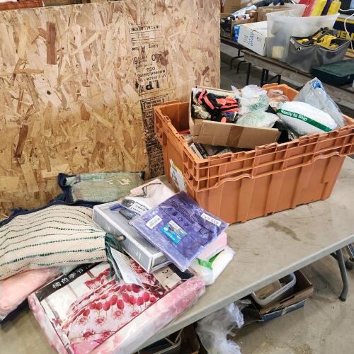 Tote of household items