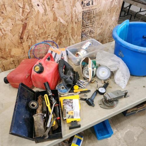 Assorted tools, machinist vice, etc.