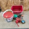 3.5" Vice, assorted tools, nails