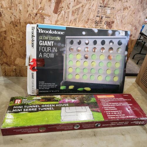 Mini green house, glow in the dark yard game
