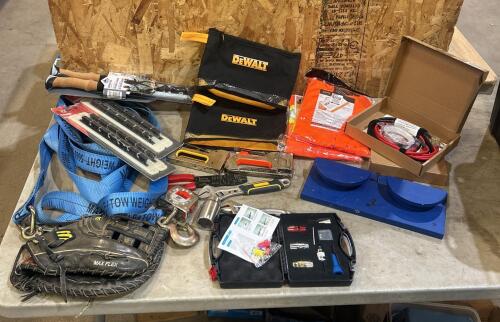 Pipe wrap, 5000lb tow strap, 3XL hi vis vest, etc