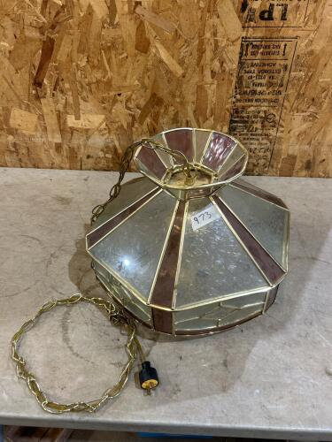 Tiffany style hanging light fixture