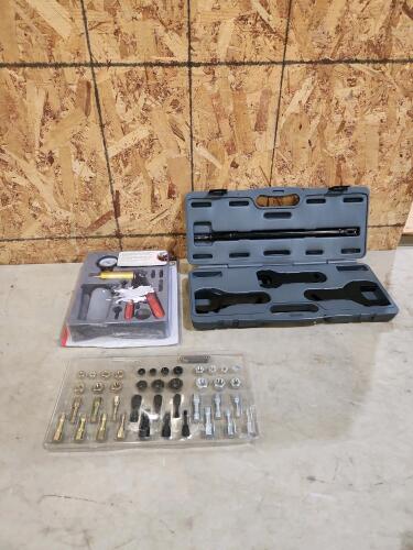 Brake bleeder tool, tap & die set, fan clutch removal tool