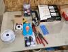 Vinyl wall base, light bulbs, pressure switch, etc