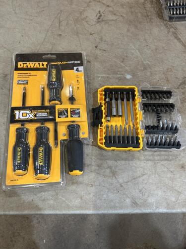 New Dewalt 4 piece screwdriver set, Dewalt driver bit set