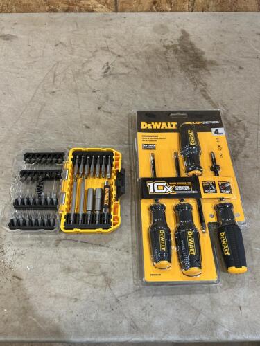 New Dewalt 4 piece screwdriver set, Dewalt driver bit set
