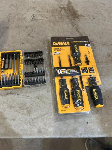 New Dewalt 4 piece screwdriver set, Dewalt driver bit set