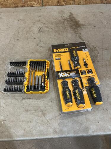 New Dewalt 4 piece screwdriver set, Dewalt driver bit set