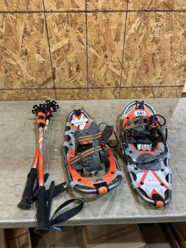 21&rdquo; Alum snowshoes w poles