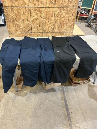 2 sz 34 insulated work pants, XL splash pants