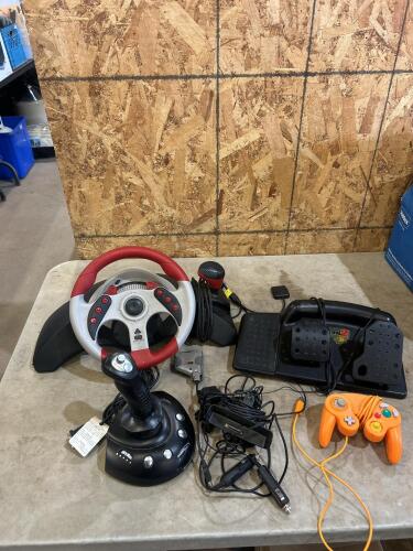 Vintage video game controllers