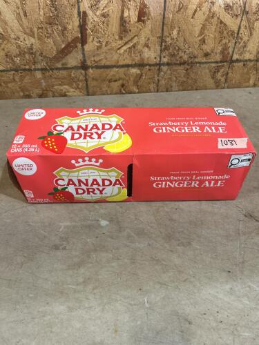 12 Pack of strawberry lemonade Ginger Ale