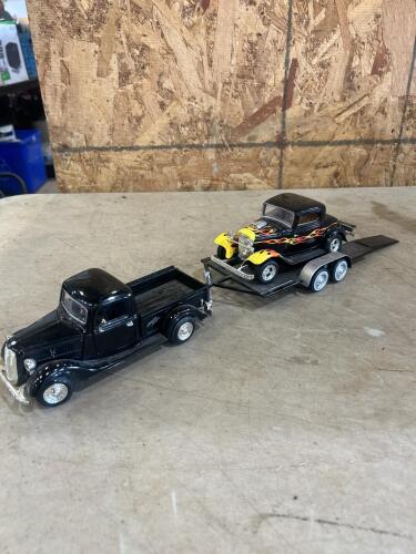 1:24 Scale diecast model truck and car
