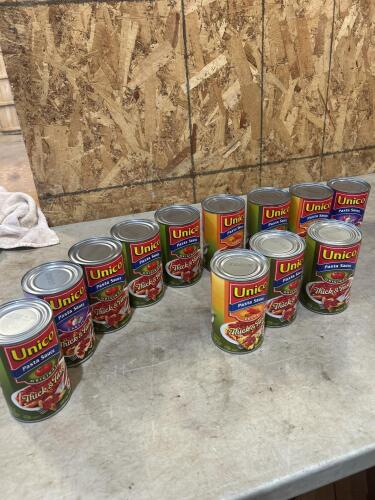 12 Cans of pasta sauce
