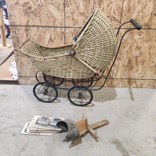 Vintage buggy, stereoscope