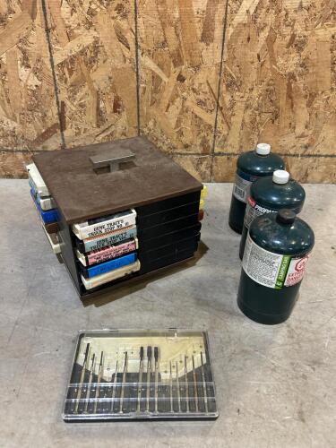 Precision screwdriver set, 16oz propane tanks, 8 tracks