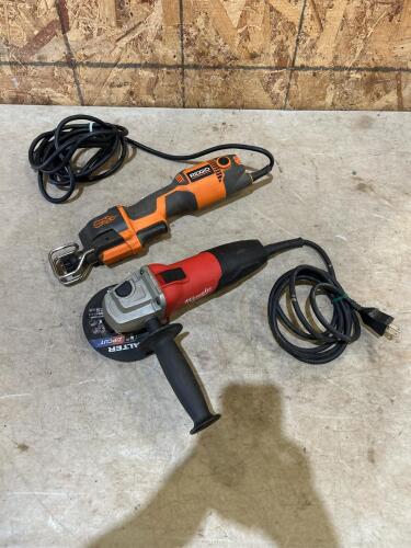 Milwaukee grinder, Ridgid sawzall