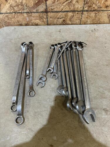 Assorted Grey & other wrenches 3/8"- 1 1/8"