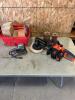 Black & decker 40v chainsaw w battery no charger, polisher, sheet sander, sand paper
