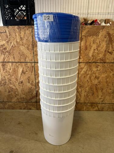 10 Ice cream pails w lids