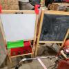 2 Free standing white/chalkboards