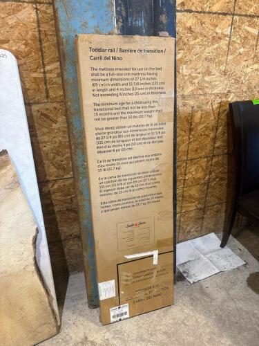 Unused crib size bed rails