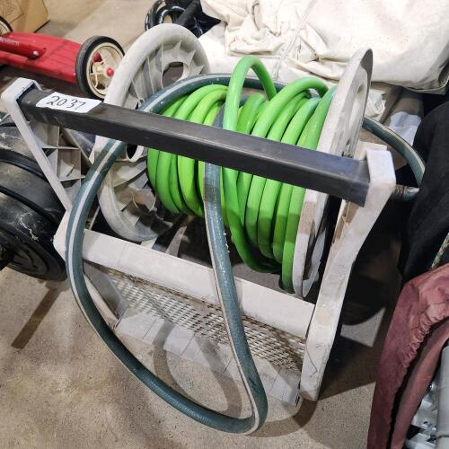 Garden hose on reel