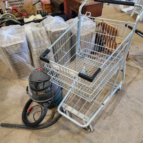 5 Gal shop vac, shopping cart