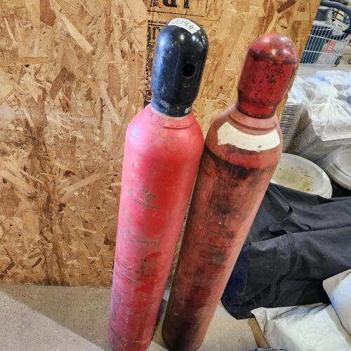 2 Empty oxygen tanks