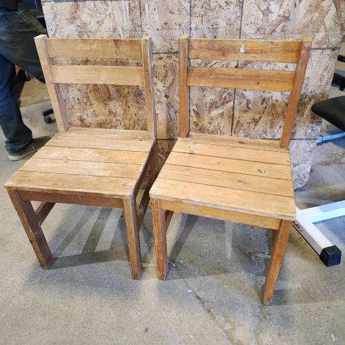 2 Wooden chairs