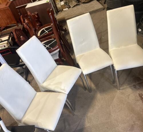 4 Retro leather chairs w wear