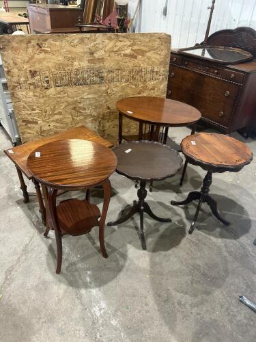 5 Vintage wooden end tables