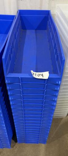20 Storage bins 6&rdquo;W 18&rdquo;L 4&rdquo;H