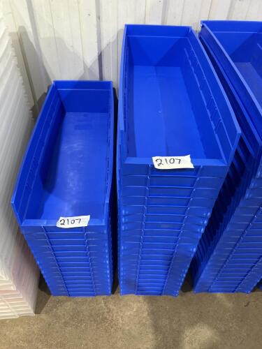 34 Storage bins 6&rdquo;W 18&rdquo;L 4&rdquo;H