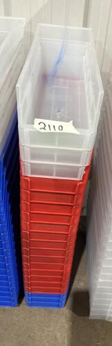 20 Storage bins 4&rdquo;W 11&rdquo;L 4&rdquo;H