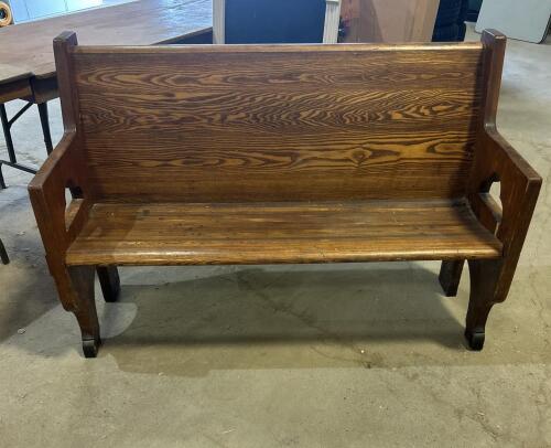 Vintage church pew