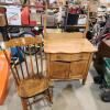 Antique wash stand, rocker